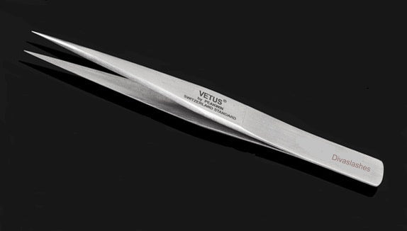 Pinza recta extensiones de pestañas 12,5cm (PINZA-007)