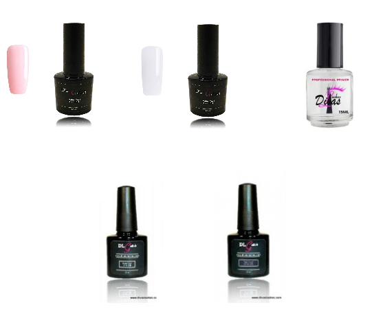 Kit DL Gelish Manicura Francesa (ESMALTES-001)