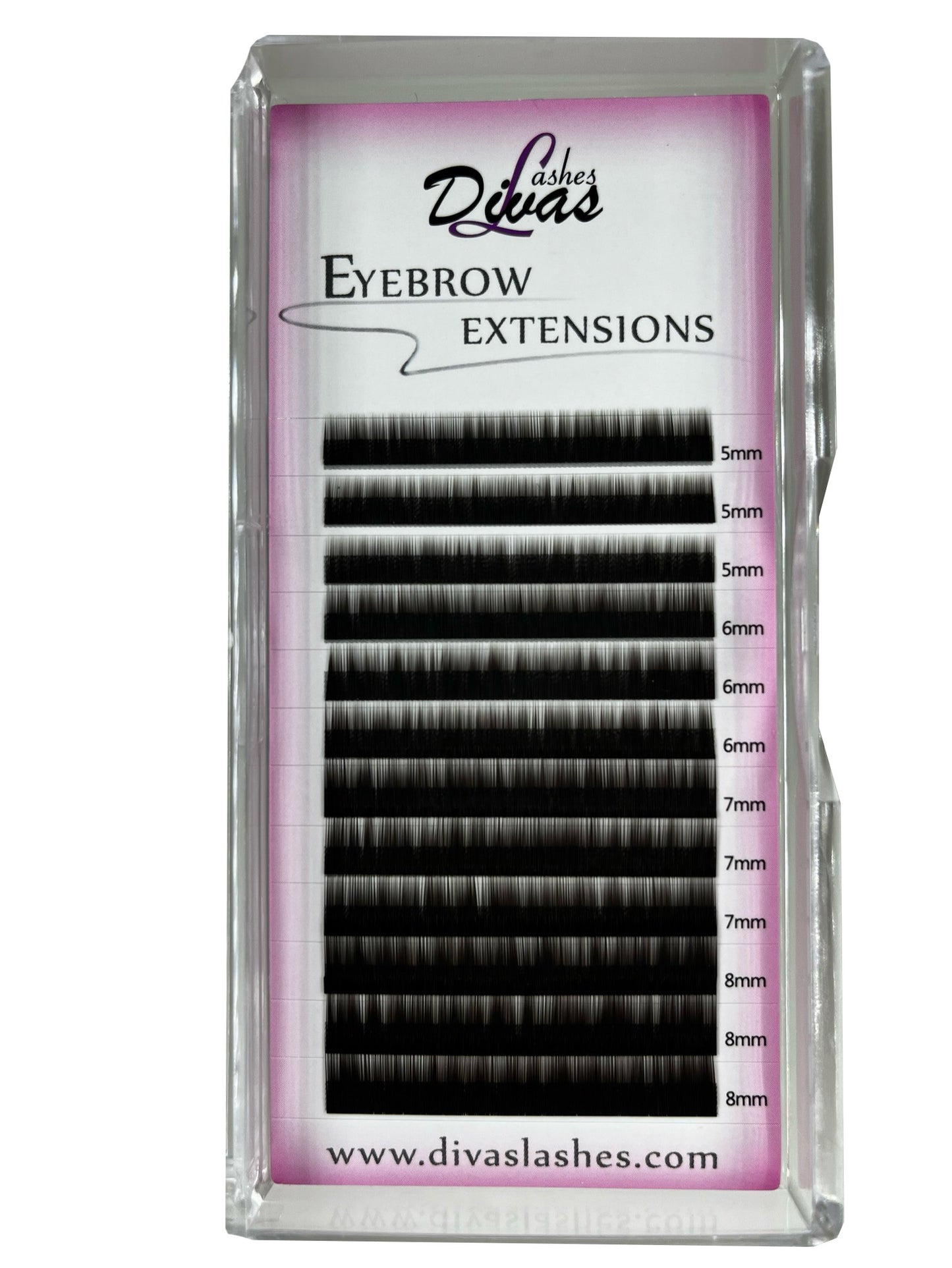 Extensiones de Cejas Color Marron Oscuro 0.15 Mix (4-4-5-5-5-6-6-6-7-7-8-8) (CEJAS-005)