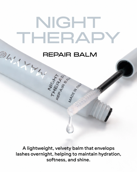 Bálsamo MAXYMOVA reparador nocturno para pestañas y cejas 8ml. Tratamiento nutritivo y fortalecedor