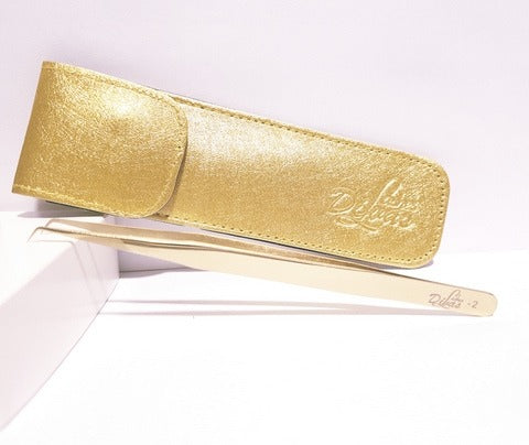 Pinza Curva Divaslashes Gold  nº 2 (para aislar pestañas con facilidad) (PINZA-002)