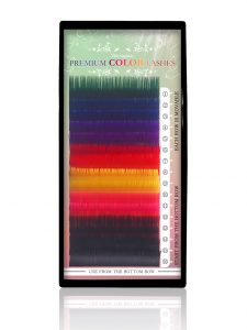 Pack 6 Pestañas Mink de Seda 8 COLORES + pegamento de regalo 2ml (2ud 015-14-A; 2ud 015-10-B; 2ud 020-14-B)