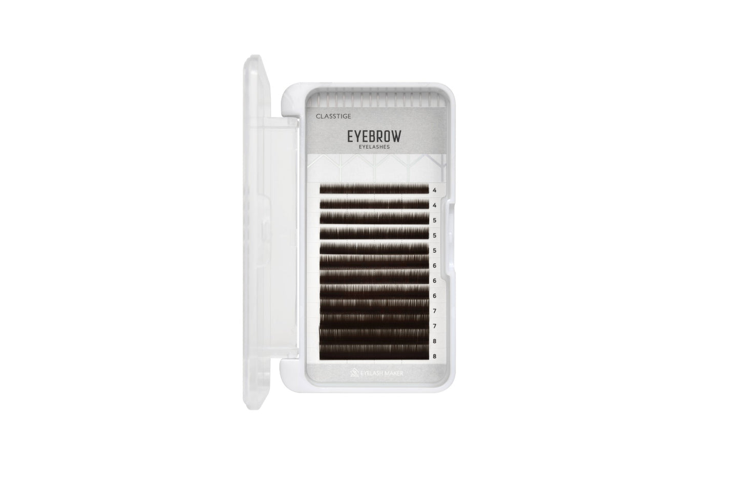Extensiones de Cejas (Curva Natural – semicurva) 0.15 Mix (4-4-5-5-5-6-6-6-7-7-8-8)