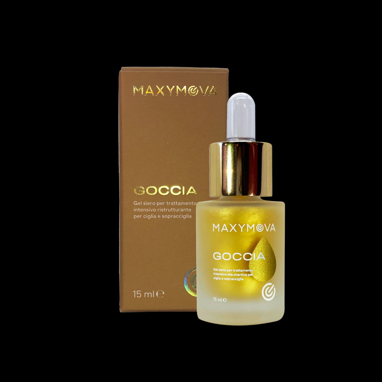 MAXYMOVA GOCCIA 15ml – Sérum vegano para pestañas – Tratamiento reestructurante e hidratante post-tinte