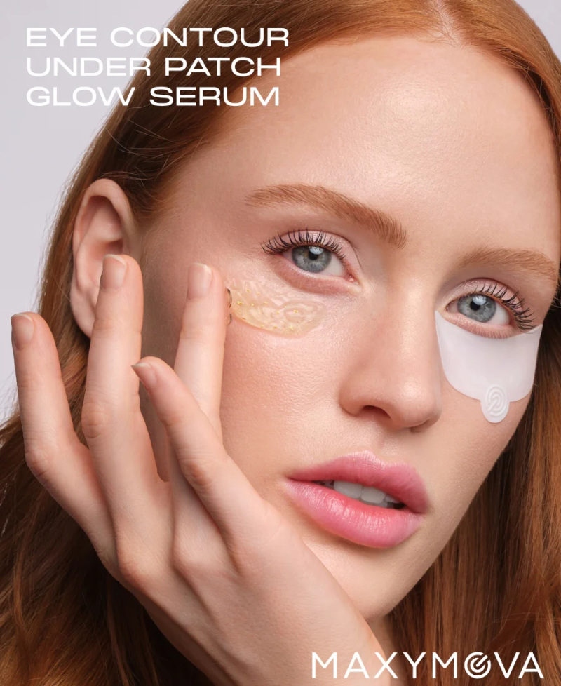 MAXYMOVA Bajo Patch Glow Serum 15ml, cuidado del contorno de ojos con oro de 23 quilates.