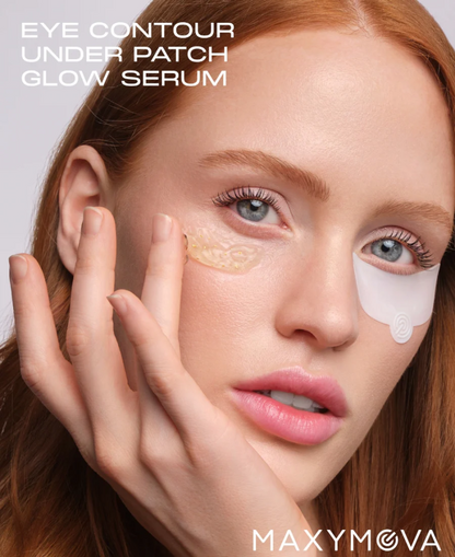 MAXYMOVA Bajo Patch Glow Serum 15ml, cuidado del contorno de ojos con oro de 23 quilates.