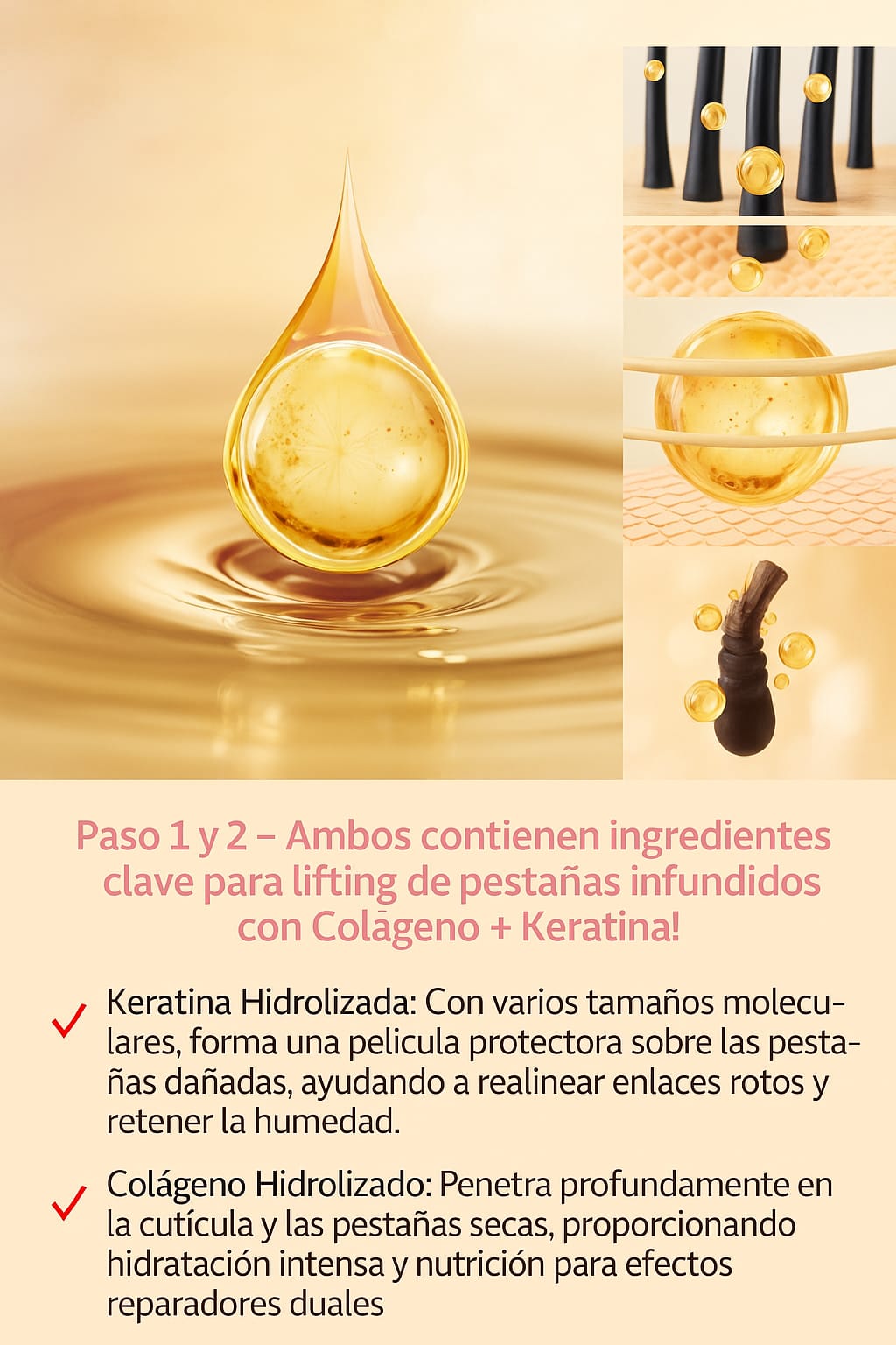 Lifting de pestañas Coreano con CISTEAMINA (10g cada paso)