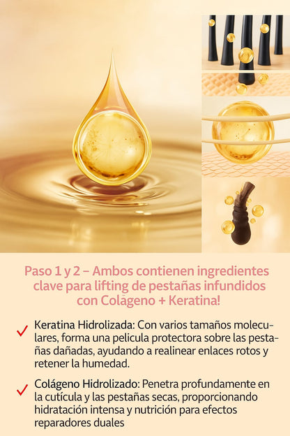 Lifting de pestañas Coreano con CISTEAMINA (10g cada paso)