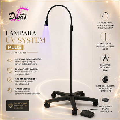 Lámpara UV System Plus – Extensiones de pestañas con luz regulable UV (20% descuento)