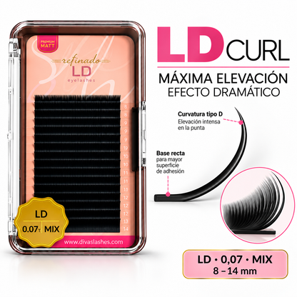 ¡NUEVO! Pestañas Refinado curva LC/LD 007 MIX Tallas (8-14)