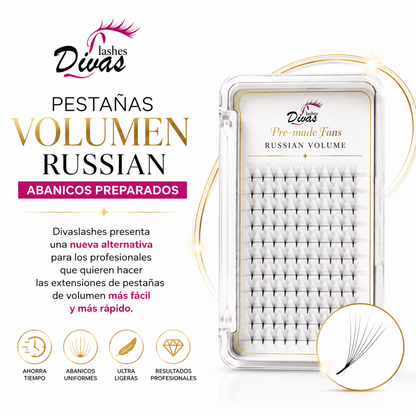 Pestañas Volumen Russian Abanicos Preparados. (Grosor 0.05 ) (VOLUMEN 3D-4D Y 5D)