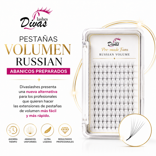 Pestañas Volumen Russian Abanicos Pre-fabricados (3D-4D-5D-6D-7D-10D)