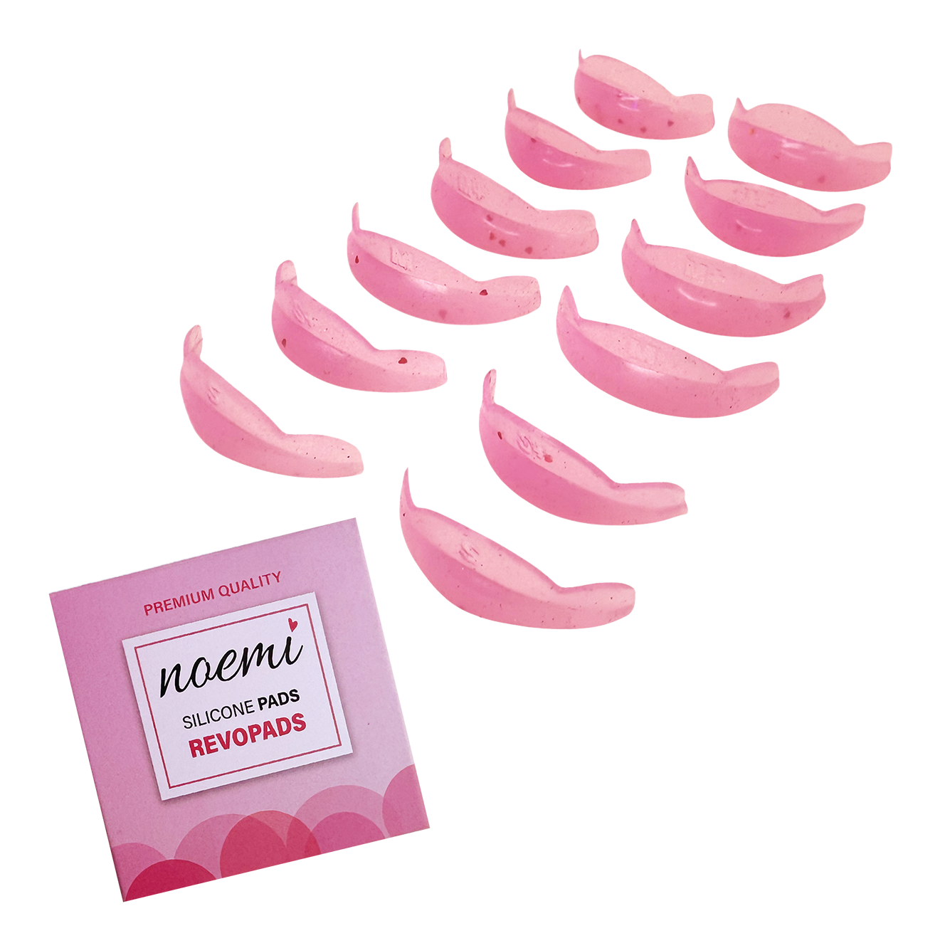 Moldes NOT GLUE - NOEMI Revopads para levantamiento de pestañas (contiene 6 pares de tamaños y 1 par de almohadillas para las pestañas inferiores (LIFT-NOEMI-010-MOLDES NOT GLUE-REVOPADS)