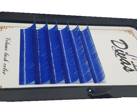 Pestañas volumen russian  Blue tallas Mix (8,9,10,11,12,13) diametro 007curva C
