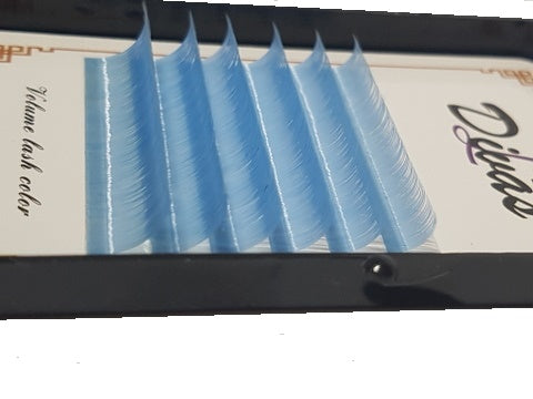 Pestañas volumen russian  blue light tallas Mix (8,9,10,11,12,13) diametro 007curva C