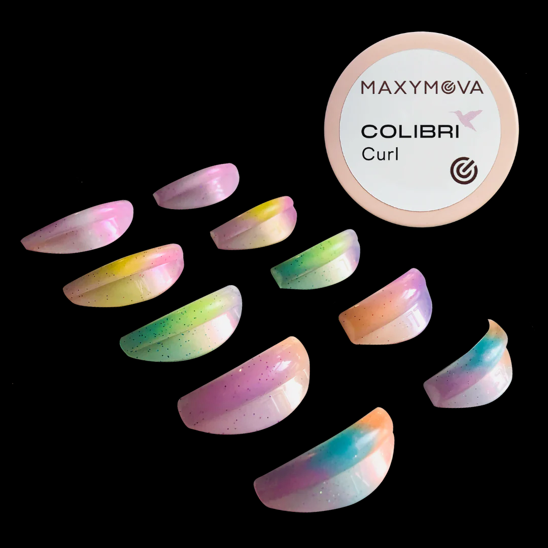 Moldes de silicona NOT GLUE para rizar pestañas MAXYMOVA COLIBRI CURL: 5 pares (S-M-L-XL-LL)