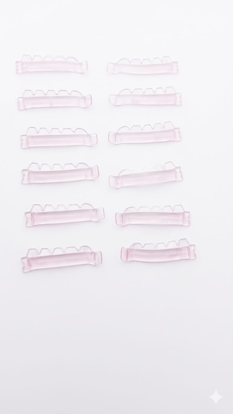 Moldes NOT GLUE diseño ESCALA para laminación de pestañas, 6 pares (tallas 1-6), con efecto rizado para laminación de pestañas técnica coreana