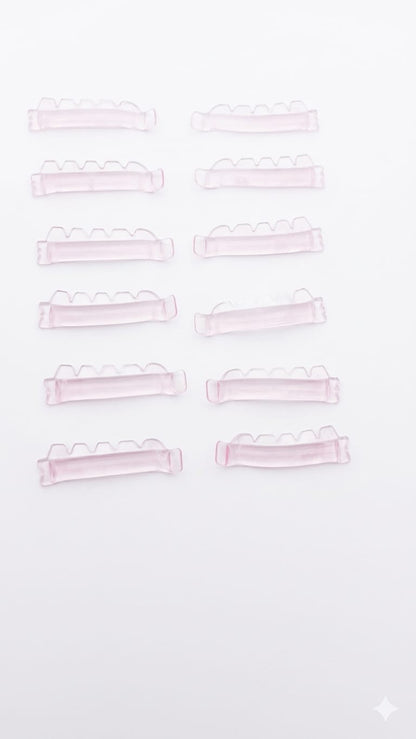 Moldes NOT GLUE diseño ESCALA para laminación de pestañas, 6 pares (tallas 1-6), con efecto rizado para laminación de pestañas técnica coreana