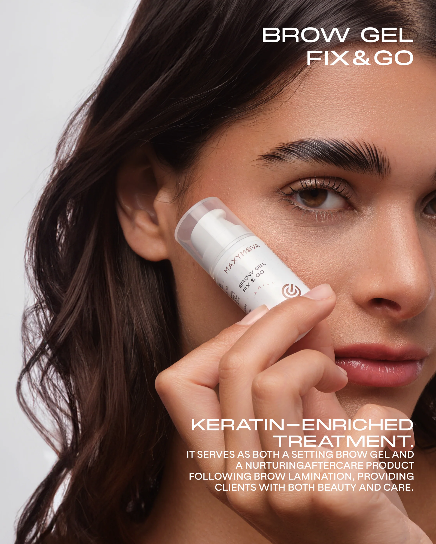 Gel para cejas Fix&Go 5ml – Cuidado posterior a la laminación de cejas, MAXYMOVA