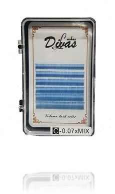 Pestañas volumen russian  blue light tallas Mix (8,9,10,11,12,13) diametro 007curva C