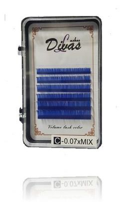 Pestañas volumen russian  Blue tallas Mix (8,9,10,11,12,13) diametro 007curva C