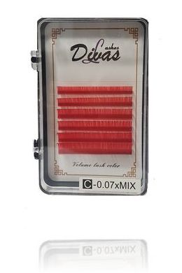 Pestañas volumen russian  Red tallas Mix (8,9,10,11,12,13) diametro 007curva C