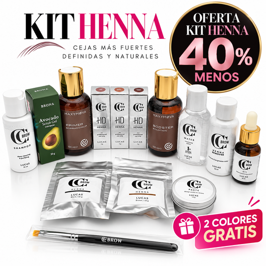 ¡OFERTA 40% OFF! Kit Henna Premium Cejas Divaslashes – (HENNA-001)