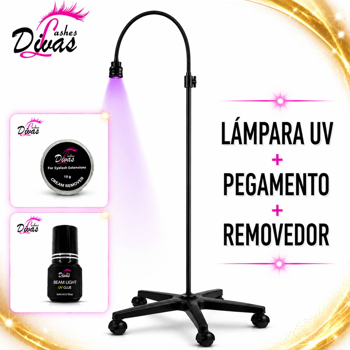 Lámpara UV System Plus – Extensiones de pestañas con luz regulable UV (20% descuento)