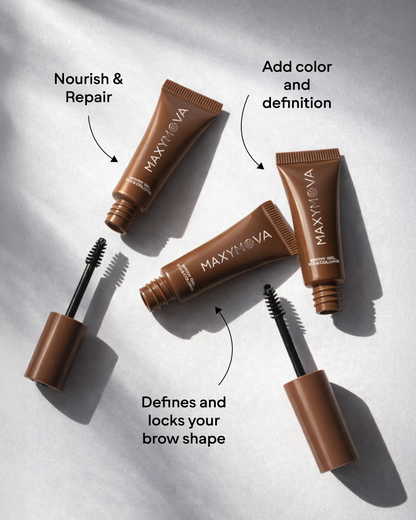 Mini gel MAXYMOVA fijador y color 2,5ml para unas cejas más voluptuosas y definidas durante todo el dia.