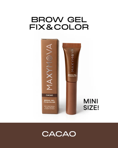 Mini gel MAXYMOVA fijador y color 2,5ml para unas cejas más voluptuosas y definidas durante todo el dia.