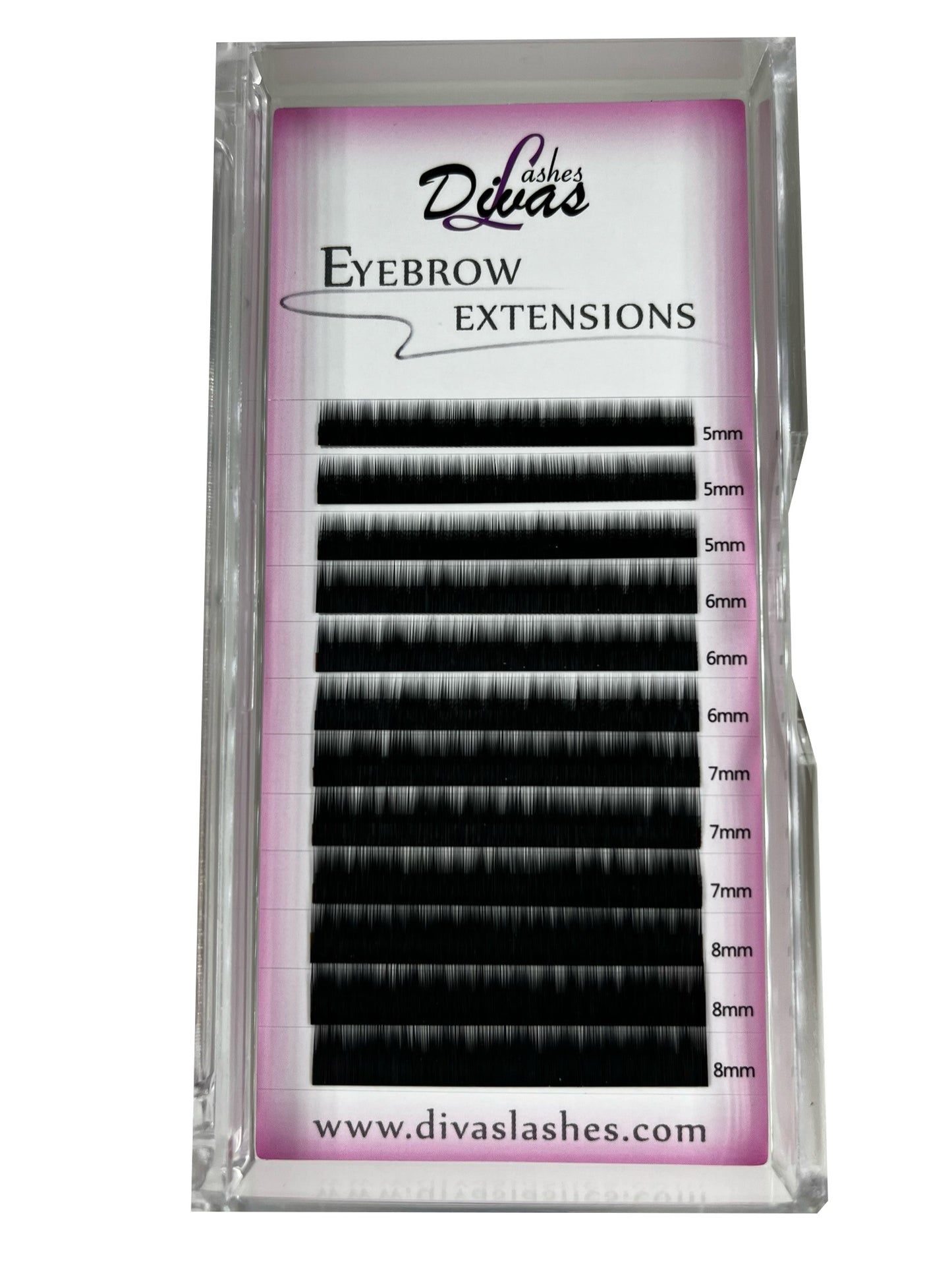 Extensiones de Cejas Color Negro 0.15 Mix (5,5,5,6,6,6,7,7,7,8,8,8) (CEJAS-004)