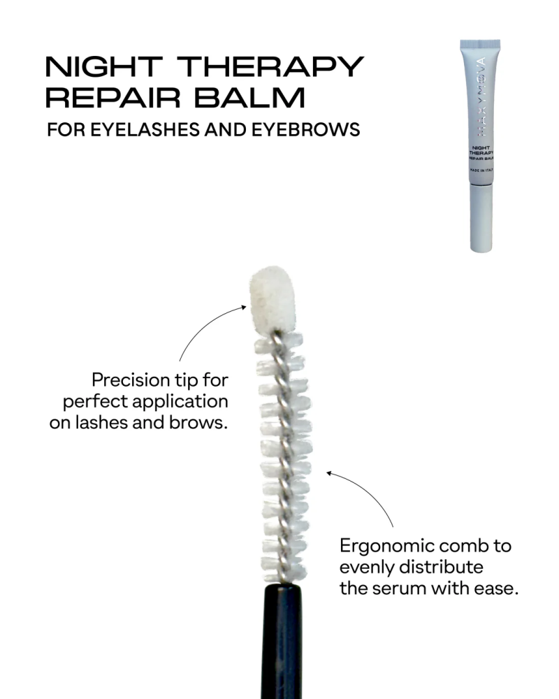 Bálsamo MAXYMOVA reparador nocturno para pestañas y cejas 8ml. Tratamiento nutritivo y fortalecedor