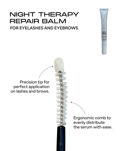 Bálsamo MAXYMOVA reparador nocturno para pestañas y cejas 8ml. Tratamiento nutritivo y fortalecedor