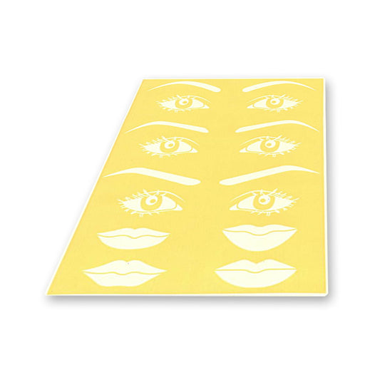 Plantilla de silicona (cejas, ojos y labios) (MICB-012)